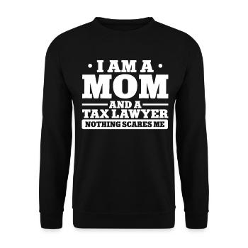 Rien ne me fait peur Maman Avocat fiscaliste Avocat - Sweat-shirt Unisexe - noir - Devant - Alina (178cm) & Michal (187cm)