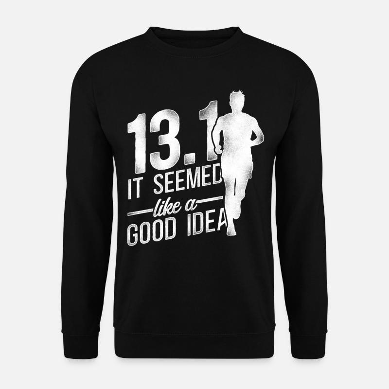 Running Runner Half Marathon Half - Unisex Pullover - Schwarz