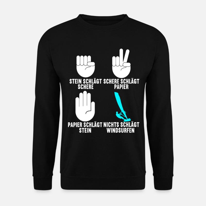 Windsurfing Windsurfen - Unisex Pullover - Schwarz