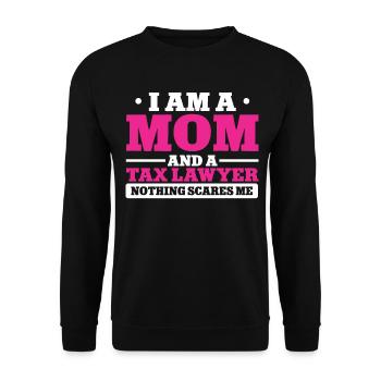 Rien ne me fait peur Maman Avocat fiscaliste Avocat - Sweat-shirt Unisexe - noir - Devant - Alina (178cm) & Michal (187cm)