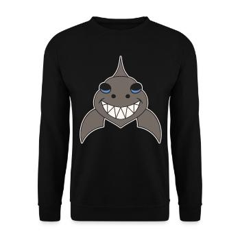 Shark - Unisex Sweatshirt - black - Front - Alina (178cm) & Michal (187cm)
