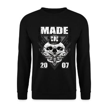 Made in 2007 Vintage Retro Limited Edition - Unisex Sweatshirt - black - Front - Alina (178cm) & Michal (187cm)