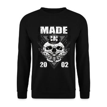 Fabriqué en 2002 Vintage Retro Limited Edition - Sweat-shirt Unisexe - noir - Devant - Alina (178cm) & Michal (187cm)