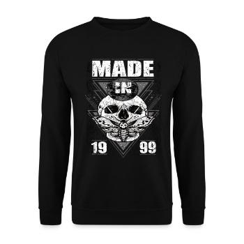 Fabriqué en 1999 Vintage Retro Limited Edition - Sweat-shirt Unisexe - noir - Devant - Alina (178cm) & Michal (187cm)