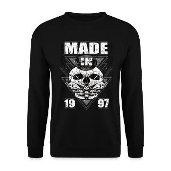 Made in 1997 Vintage Retro Limited Edition - Unisex Sweatshirt - black - Front - Alina (178cm) & Michal (187cm)