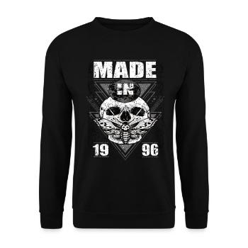 Fabriqué en 1996 Vintage Retro Limited Edition - Sweat-shirt Unisexe - noir - Devant - Alina (178cm) & Michal (187cm)