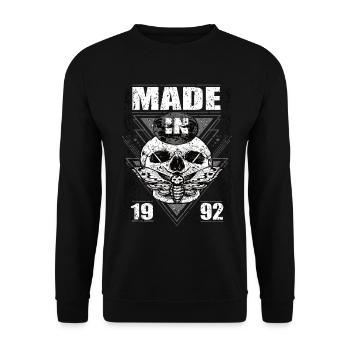 Fabriqué en 1992 Vintage Retro Limited Edition - Sweat-shirt Unisexe - noir - Devant - Alina (178cm) & Michal (187cm)