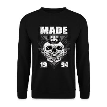Fabriqué en 1994 Vintage Retro Limited Edition - Sweat-shirt Unisexe - noir - Devant - Alina (178cm) & Michal (187cm)