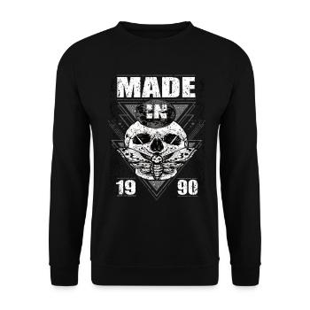 Fabriqué en 1990 Vintage Retro Limited Edition - Sweat-shirt Unisexe - noir - Devant - Alina (178cm) & Michal (187cm)