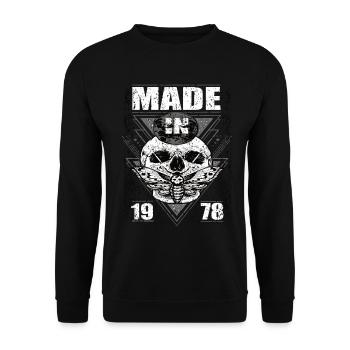 Fabriqué en 1978 Vintage Retro Limited Edition - Sweat-shirt Unisexe - noir - Devant - Alina (178cm) & Michal (187cm)