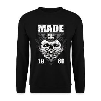 Made in 1960 Vintage Retro Limited Edition - Unisex Sweatshirt - black - Front - Alina (178cm) & Michal (187cm)