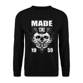 Fabriqué en 1959 Vintage Retro Limited Edition - Sweat-shirt Unisexe - noir - Devant - Alina (178cm) & Michal (187cm)