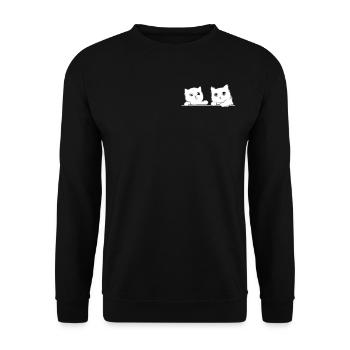 Cat Lovers Baby Cats I Cute Cats - Unisex Sweatshirt - black - Front - Alina (178cm) & Michal (187cm)