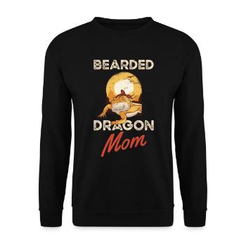 Bearded Dragon Mom Lizard Pet Mother's Day - Unisex Sweatshirt - black - Front - Alina (178cm) & Michal (187cm)
