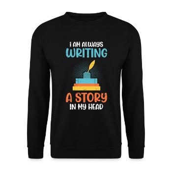 Journaliste Auteur de livres - Sweat-shirt Unisexe - noir - Devant - Alina (178cm) & Michal (187cm)