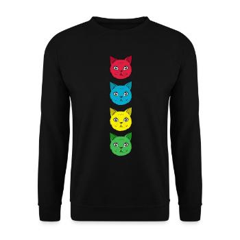 Propriétaire de chat Amoureux des chats Chats mignons - Sweat-shirt Unisexe - noir - Devant - Alina (178cm) & Michal (187cm)