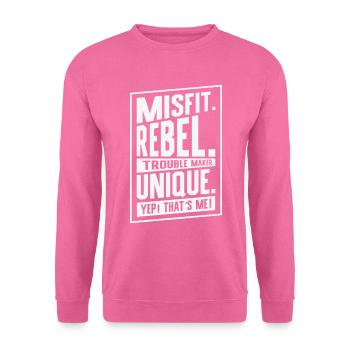 Positivität Außenseiter Dichter Poesie - Unisex Pullover - Pink - Vorne