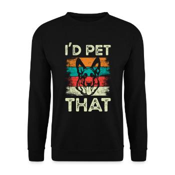 Je caresserais that Paw Lovers Chiots Propriétaires de chiens - Sweat-shirt Unisexe - noir - Devant - Alina (178cm) & Michal (187cm)
