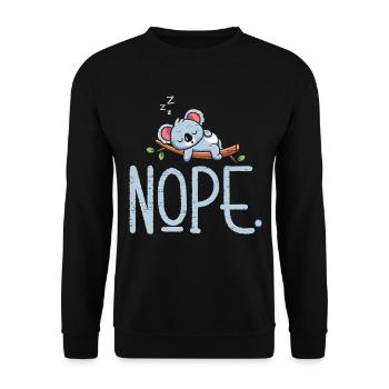 Nope Koala Bear pour un zoo Amoureux des animaux - Sweat-shirt Unisexe - noir - Devant - Alina (178cm) & Michal (187cm)