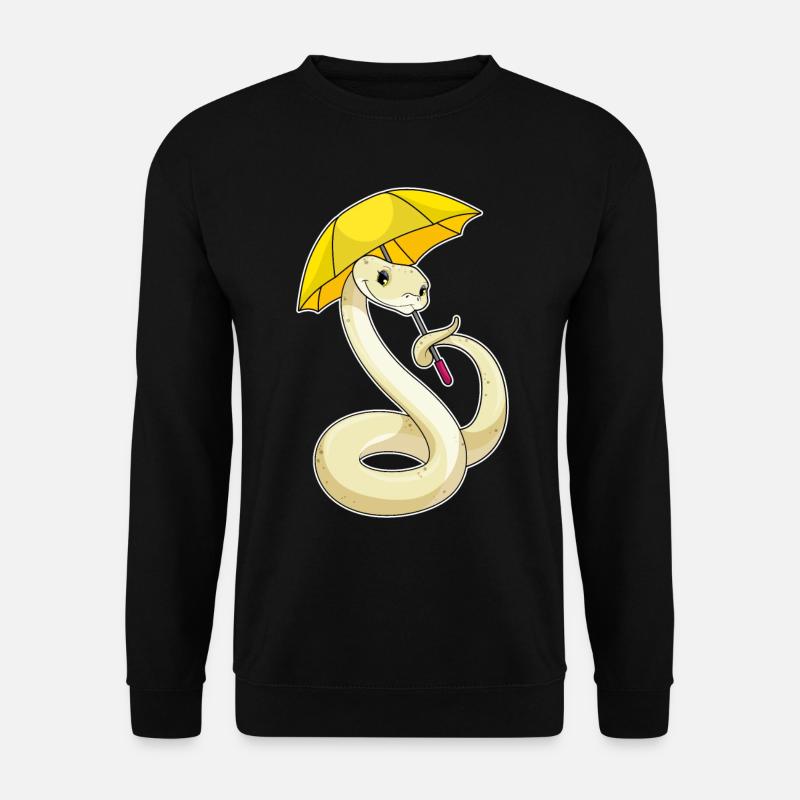 Serpent avec parapluie - Sweat-shirt Unisexe - noir