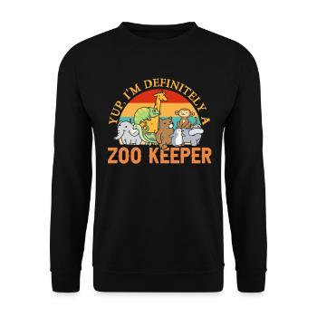 Zoowärter Wildtiere Zoowärter Natur Zootier - Unisex Pullover - Schwarz - Vorne - Alina (178cm) & Michal (187cm)