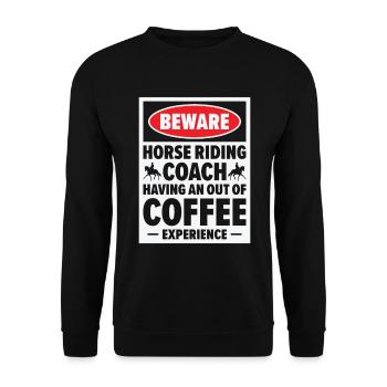 Instructeur d’équitation Amateurs de café - Sweat-shirt Unisexe - noir - Devant - Alina (178cm) & Michal (187cm)