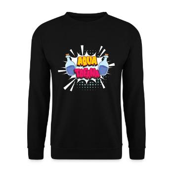 Aqua Tofana Vintage Poison Bottle Skull Pop Art - Unisex Sweatshirt - black - Front - Alina (178cm) & Michal (187cm)
