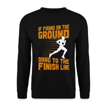 Running Runner Semi-Marathon - Sweat-shirt Unisexe - noir - Devant - Alina (178cm) & Michal (187cm)
