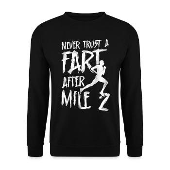 Running Runner Half Marathon - Unisex Sweatshirt - black - Front - Alina (178cm) & Michal (187cm)