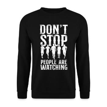 Running Runner Half Marathon - Unisex Sweatshirt - black - Front - Alina (178cm) & Michal (187cm)
