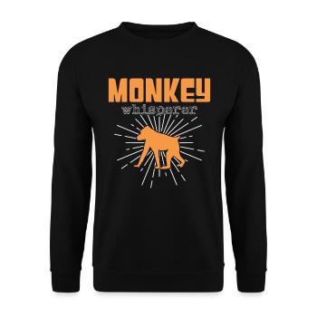 Chuchoteur de singe - Sweat-shirt Unisexe - noir - Devant - Alina (178cm) & Michal (187cm)