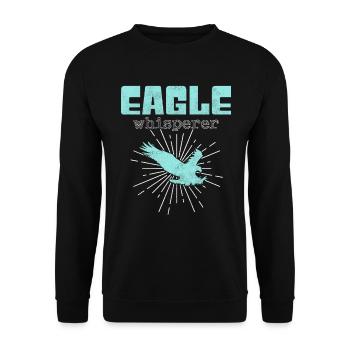 Chuchoteur d’aigle - Sweat-shirt Unisexe - noir - Devant - Alina (178cm) & Michal (187cm)