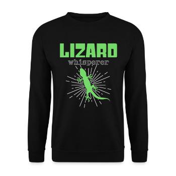 Lizard Whisperer - Unisex Sweatshirt - black - Front - Alina (178cm) & Michal (187cm)