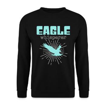 Eagle Whisperer - Unisex Sweatshirt - black - Front - Alina (178cm) & Michal (187cm)