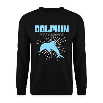 Dolphin Whisperer - Unisex Sweatshirt - black - Front - Alina (178cm) & Michal (187cm)