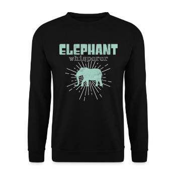 elephant whisperer - Unisex Pullover - Schwarz - Vorne - Alina (178cm) & Michal (187cm)