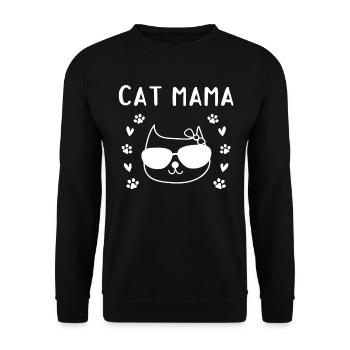 Cat Mom Cat Mom Cute Cat Lover - Unisex Sweatshirt - black - Front - Alina (178cm) & Michal (187cm)