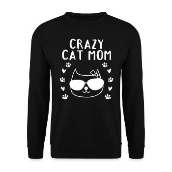 Cat Mama Cute Cat Lover Cat Mama I - Unisex Sweatshirt - black - Front - Alina (178cm) & Michal (187cm)