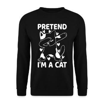 Propriétaire de chat Drôle d’amoureux des chats je le fais un - Sweat-shirt Unisexe - noir - Devant - Alina (178cm) & Michal (187cm)