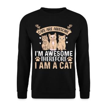Les chats drôles sont fantastiques Je suis fantastisc - Sweat-shirt Unisexe - noir - Devant - Alina (178cm) & Michal (187cm)