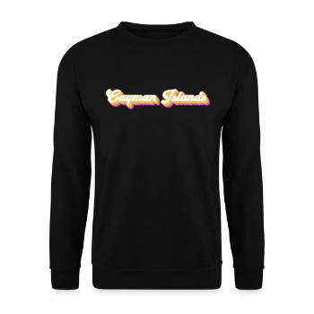 Vintage Urlaub Reise Karibik Cayman Islands - Unisex Pullover - Schwarz - Vorne - Alina (178cm) & Michal (187cm)