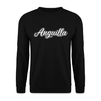 Vintage Urlaub Reise Karibik Anguilla - Unisex Pullover - Schwarz - Vorne - Alina (178cm) & Michal (187cm)