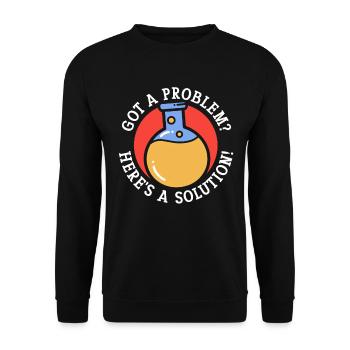 Problemlösung Wissenschaftliches Lösen - Unisex Pullover - Schwarz - Vorne - Alina (178cm) & Michal (187cm)