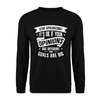 Positivity Misfits Poets Poetry Goals Differences - Unisex Sweatshirt - black - Front - Alina (178cm) & Michal (187cm)