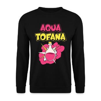 Aqua Tofana Vintage Poison Bottle Skull Pop Art - Unisex Sweatshirt - black - Front - Alina (178cm) & Michal (187cm)