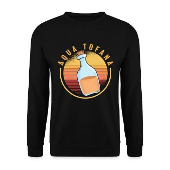 Aqua Tofana Vintage Poison Bottle Line Art Crime - Unisex Sweatshirt - black - Front - Alina (178cm) & Michal (187cm)