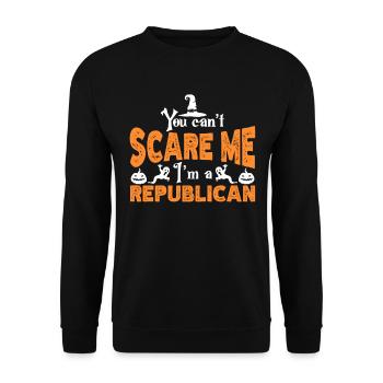 Halloween Voting Republican Supporter Pumpkin - Unisex Sweatshirt - black - Front - Alina (178cm) & Michal (187cm)