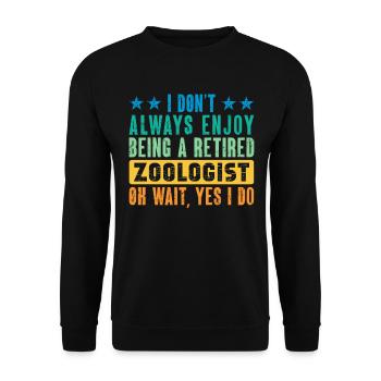 Zoologiste à la retraite Vintage Retirement Zookeeper - Sweat-shirt Unisexe - noir - Devant - Alina (178cm) & Michal (187cm)