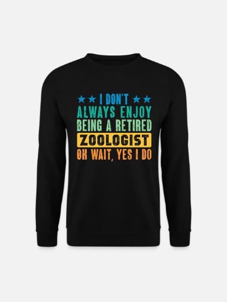Zoologe im Ruhestand Vintage Ruhestand Zookeeper - Unisex Pullover - Schwarz
