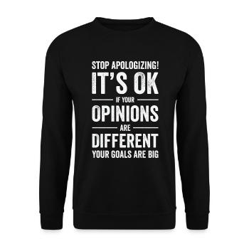 Positivity Misfits Poets Poetry Goals Differences - Unisex Sweatshirt - black - Front - Alina (178cm) & Michal (187cm)